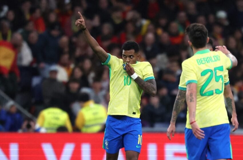  Rodrygo critica arbitragem após empate do Brasil com a Espanha: “Foi feio”