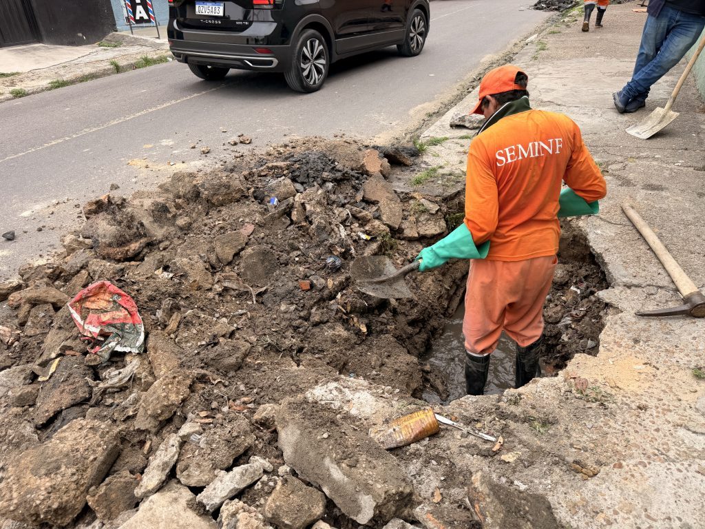 Prefeitura de Manaus recupera drenagem e reforça segurança para moradores do Dom Pedro