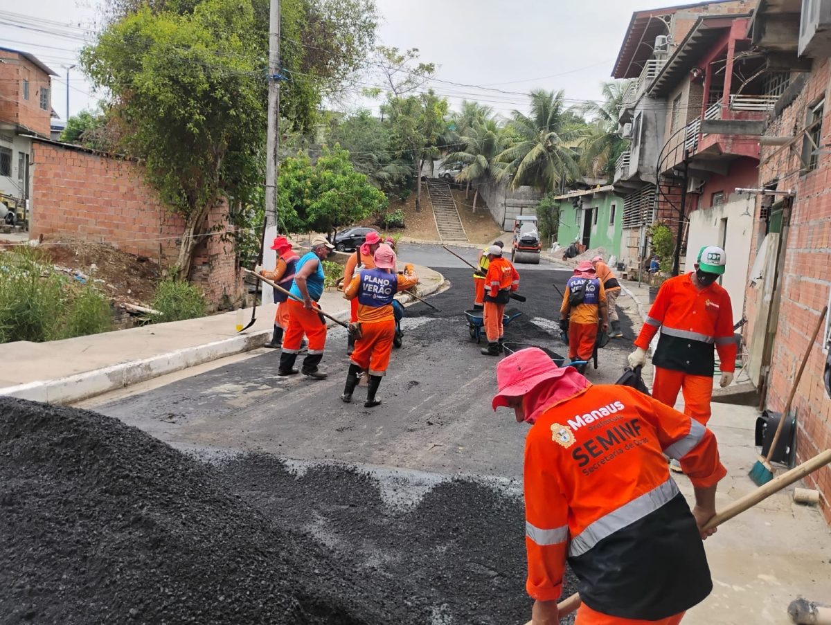 Prefeitura de Manaus recupera trecho da rua Aires da Cunha e melhora circulação no Alvorada