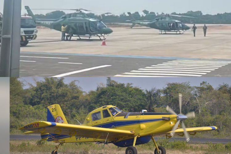 Aeronaves enviadas para combater queimadas no AM chegam a Manaus