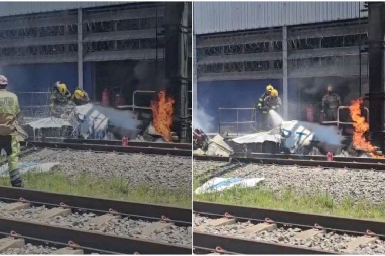 Avião de pequeno porte cai perto de estação de metrô e deixa um morto em BH