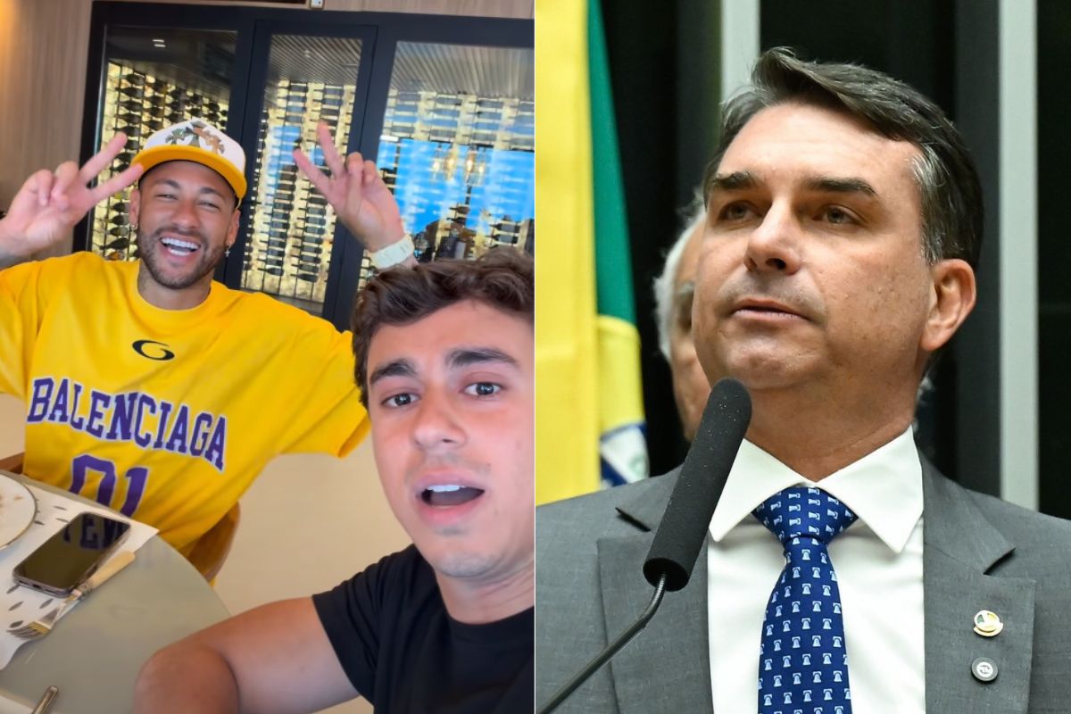 Neymar e Nikolas Ferreira gravam vídeo em apoio a Flávio Bolsonaro