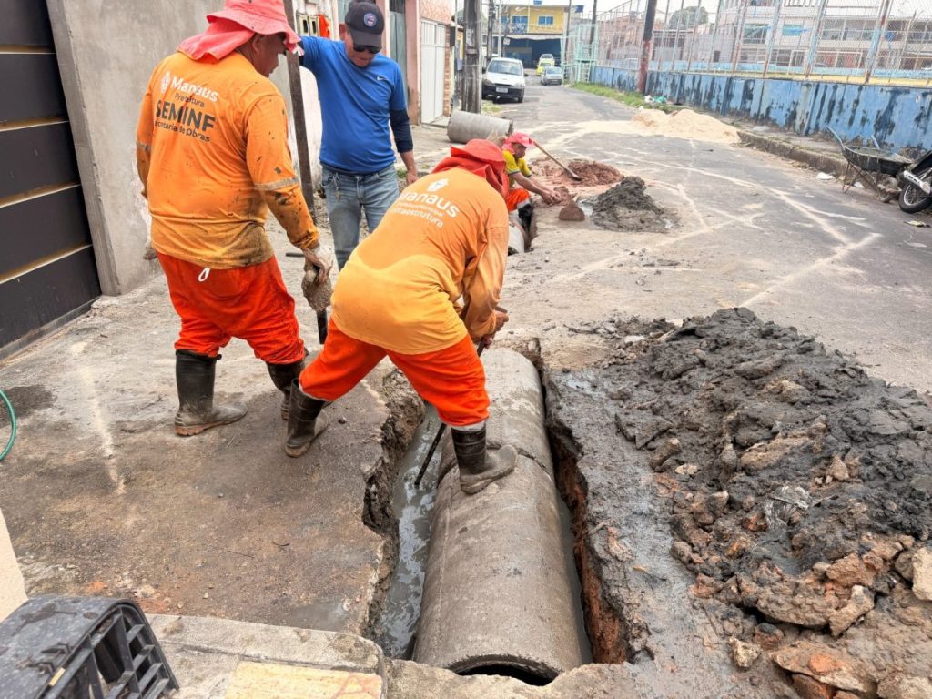 Prefeitura de Manaus recupera drenagem profunda no bairro Petrópolis e atende solicitação de moradores