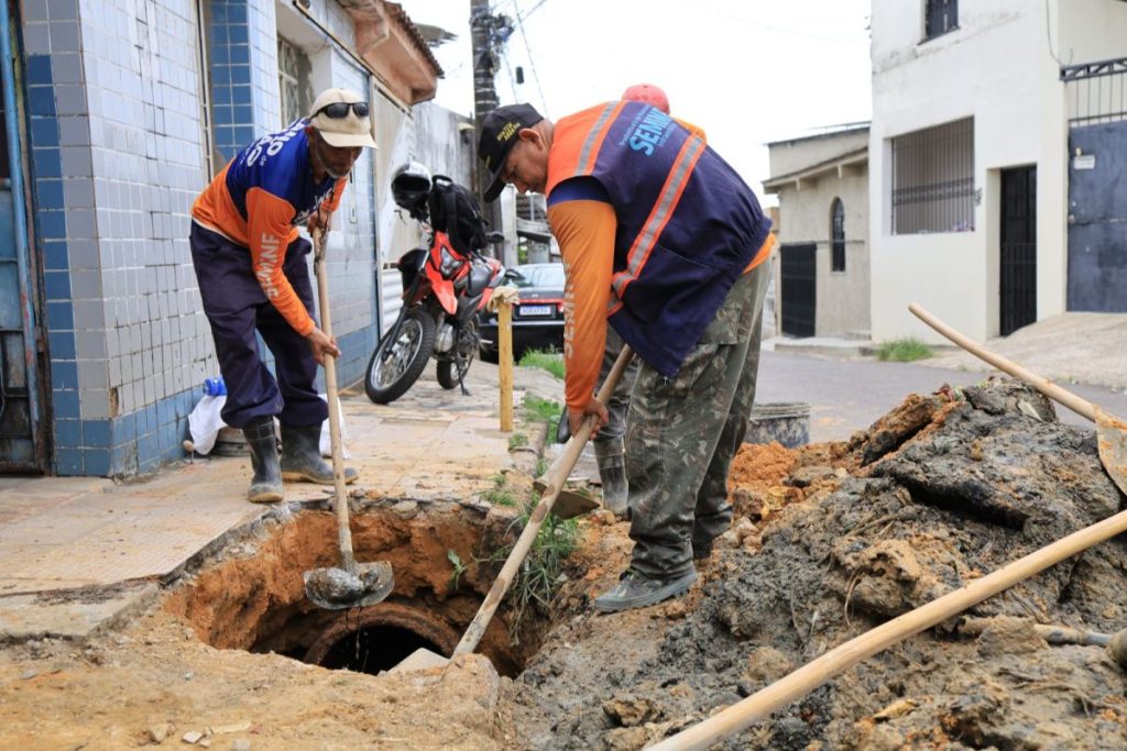 Prefeitura de Manaus recupera rede de drenagem no bairro Redenção e reforça prevenção de alagamentos na região 
